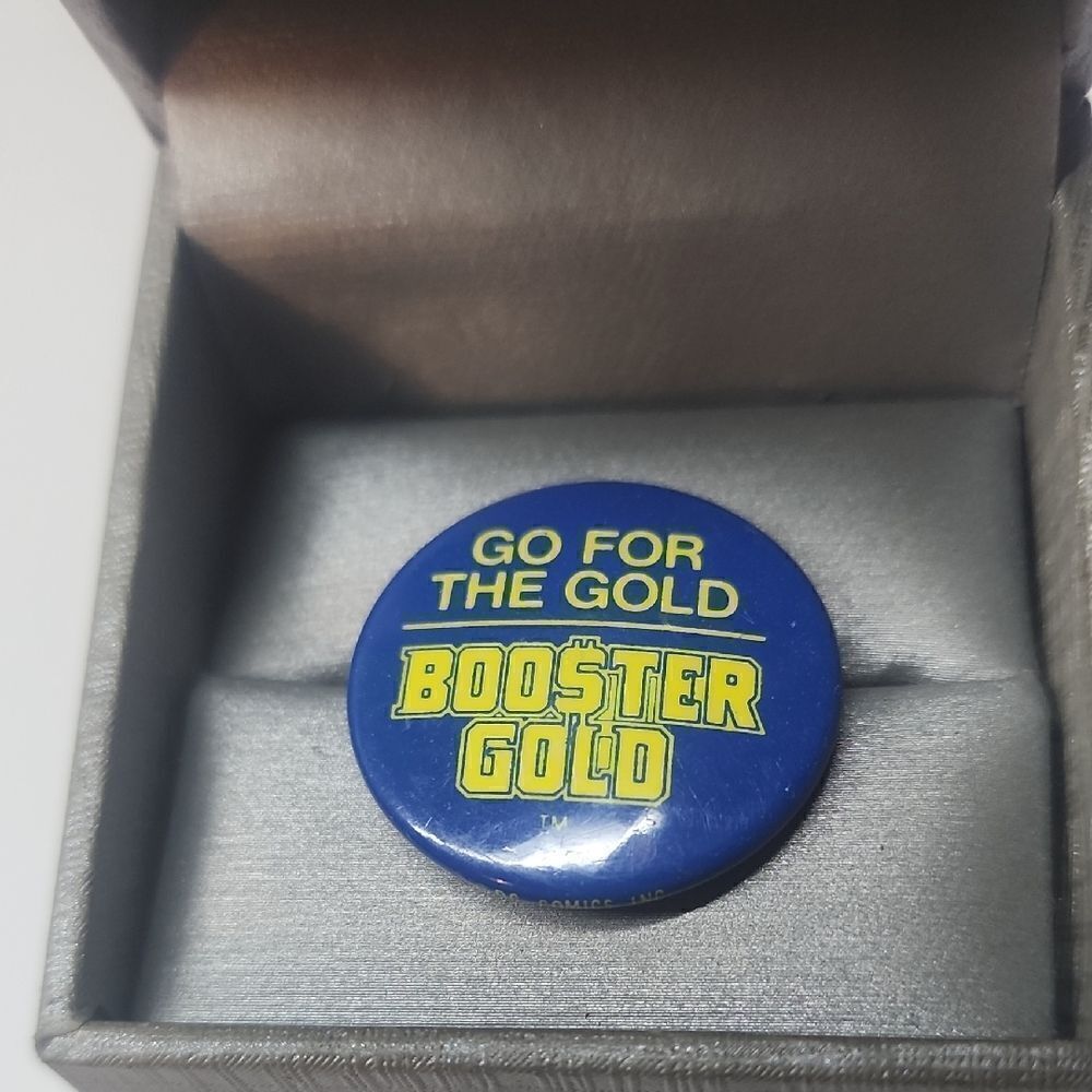 Booster Gold 1 Copper Age Store Promo Pin Rare DC Comics Item